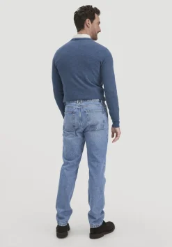 hessnatur Jeans MADS Relaxed Tapered aus reiner Bio-Denim von medium blue