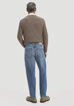 hessnatur Jeans MADS Relaxed Tapered aus reinem Bio-Denim von greenish blue Hot