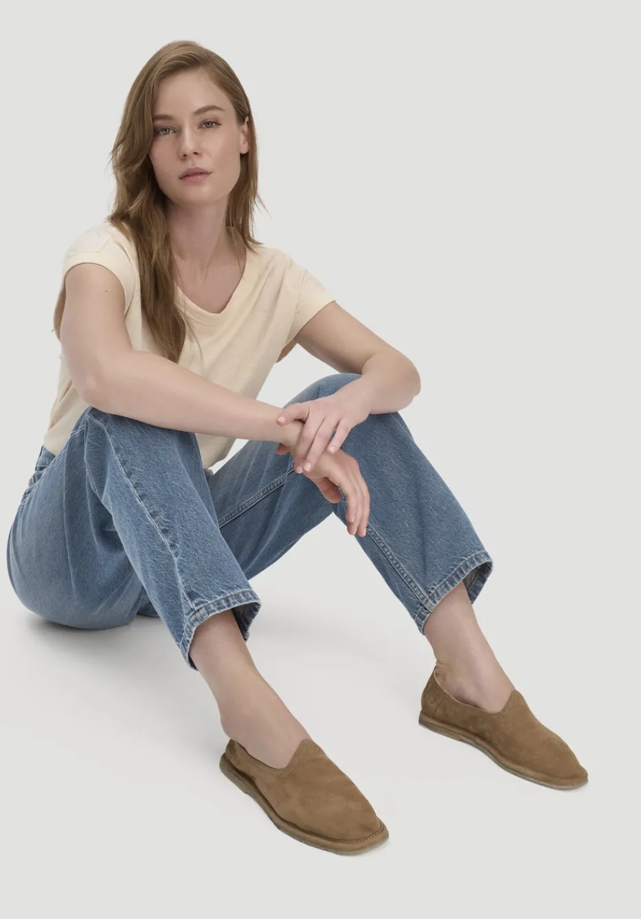 hessnatur Jeans NIVA Tapered Leg aus reiner Bio-Baumwolle von greenish blue Online