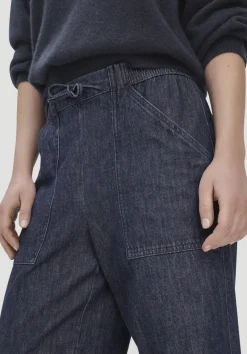 hessnatur Jeans Soft Utillity aus Bio-Denim mit Kapok von medium blue Outlet