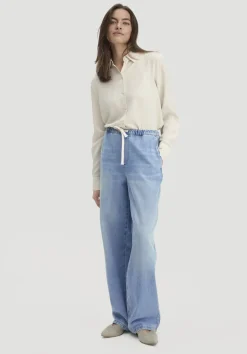 hessnatur Jeans Wide Leg aus reinem Bio-Denim von light blue Online