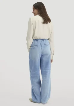 hessnatur Jeans Wide Leg aus reinem Bio-Denim von light blue Online