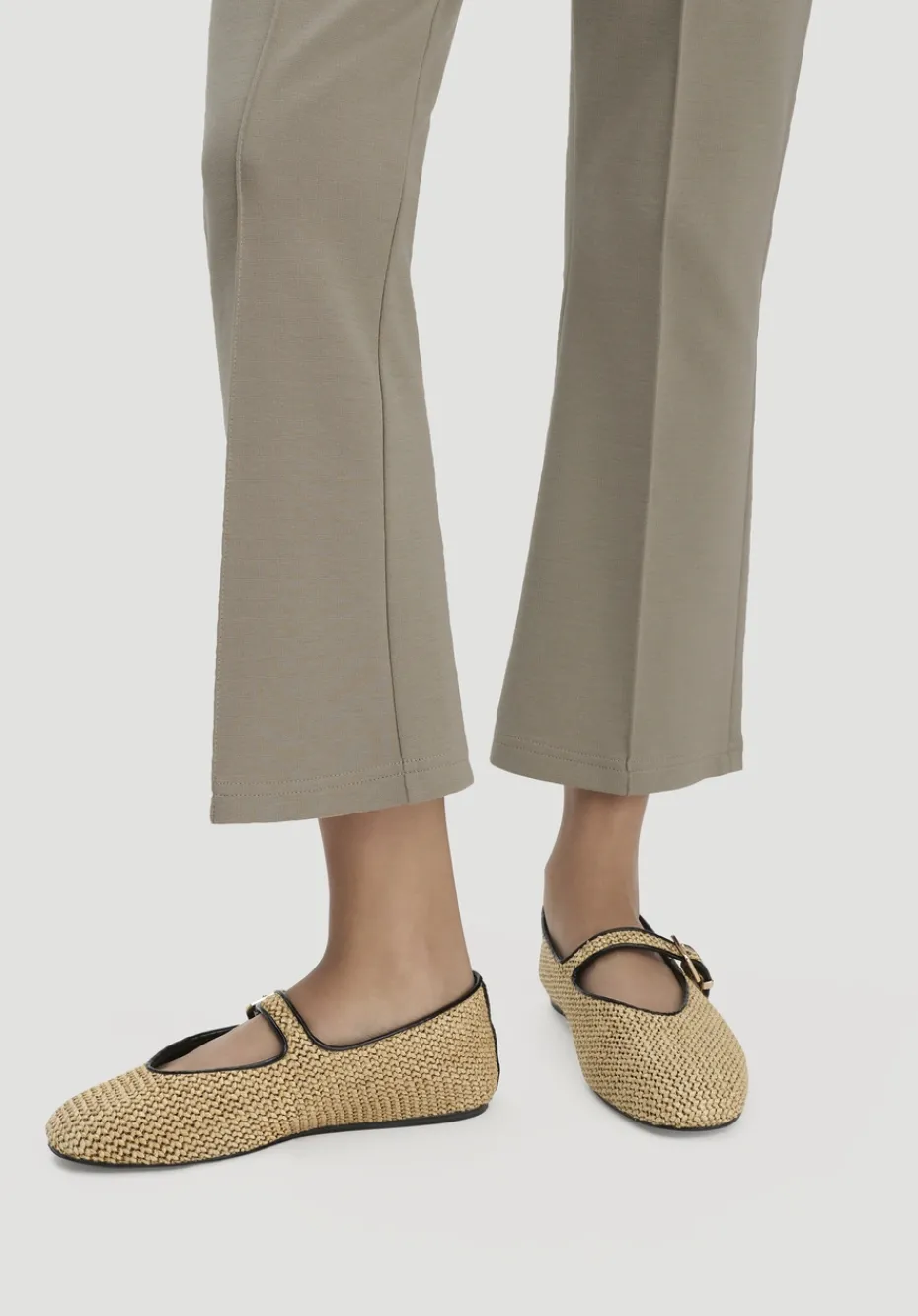 hessnatur Jersey Hose Culotte Slim Leg aus Bio-Baumwolle von beige Clearance