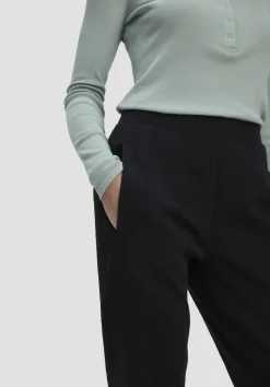 hessnatur Jersey Hose Regular aus Bio-Baumwolle von schwarz Discount