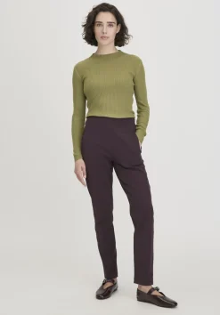 hessnatur Jersey Hose Regular aus Bio-Baumwolle von schwarzbeere Best