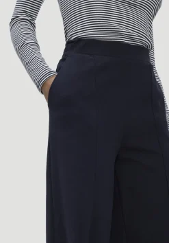 hessnatur Jersey Hose Wide Leg Relaxed aus Bio-Baumwolle von marine Outlet