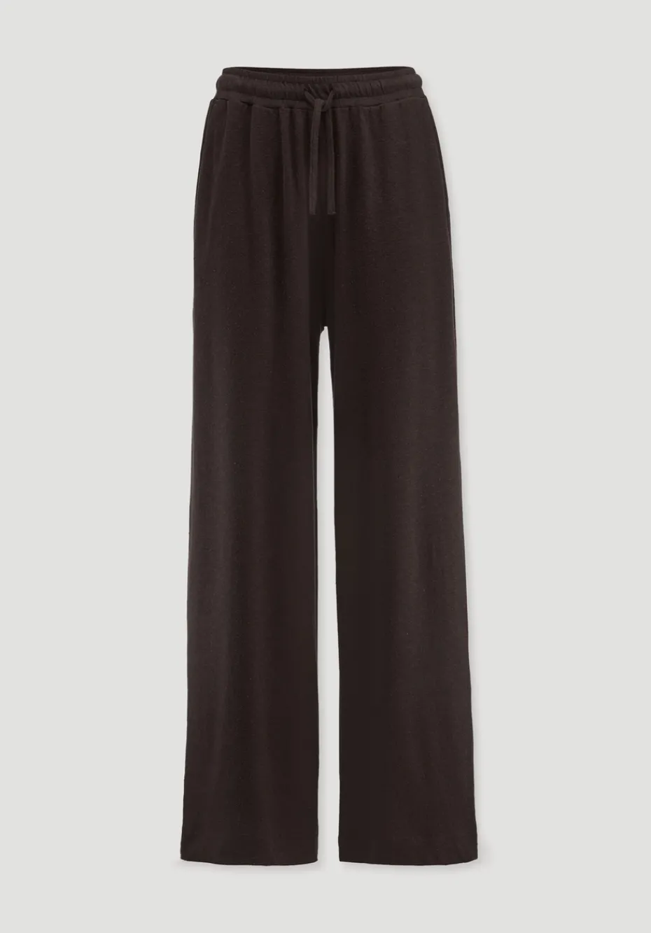 hessnatur Jersey Hose Wide Leg Relaxed aus Leinen und Bio-Baumwolle von kakao braun