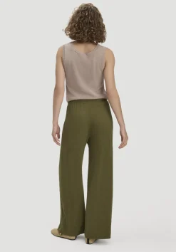 hessnatur Jersey Hose Wide Leg Relaxed aus Leinen und Bio-Baumwolle von goldoliv Sale