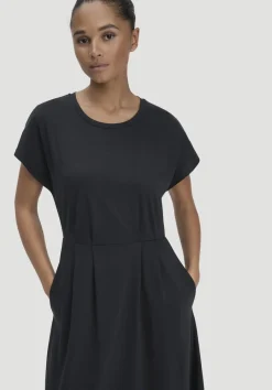 hessnatur Jersey Kleid Knöchellang Relaxed aus reiner Bio-Baumwolle von schwarz Online