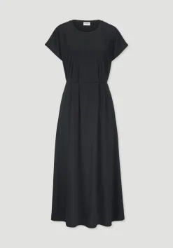 hessnatur Jersey Kleid Knöchellang Relaxed aus reiner Bio-Baumwolle von schwarz Online