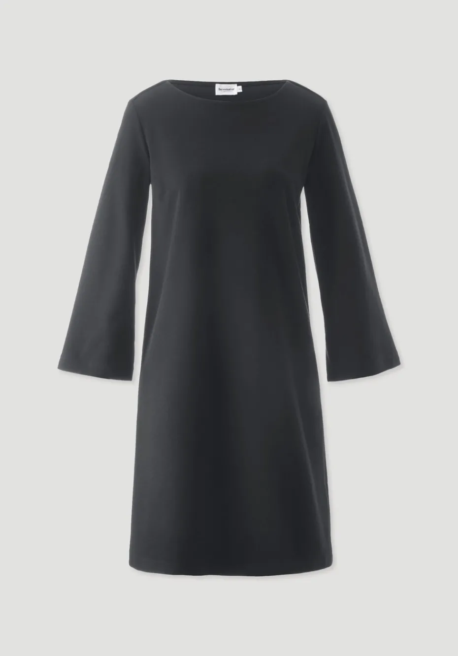 hessnatur Jersey Kleid Mini Regular aus Bio-Baumwolle von schwarz Discount