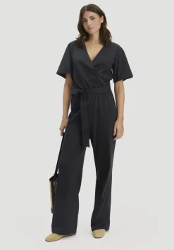 hessnatur Jersey Overall Relaxed aus reiner Bio-Baumwolle von schwarz Discount