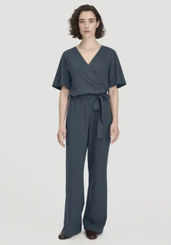 hessnatur Jersey Overall Relaxed aus reiner Bio-Baumwolle von dunkles petrol Clearance