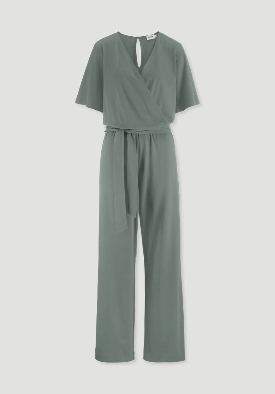 hessnatur Jersey Overall Relaxed aus reiner Bio-Baumwolle von mattgrün Hot