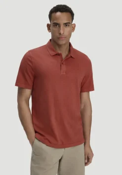 hessnatur Jersey Polo Regular aus reiner Bio-Baumwolle von terrakotta Online