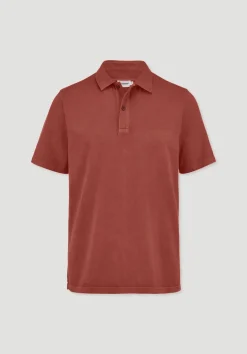 hessnatur Jersey Polo Regular aus reiner Bio-Baumwolle von terrakotta Online