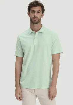 hessnatur Jersey Polo Regular aus reiner Bio-Baumwolle von pastellmint Sale