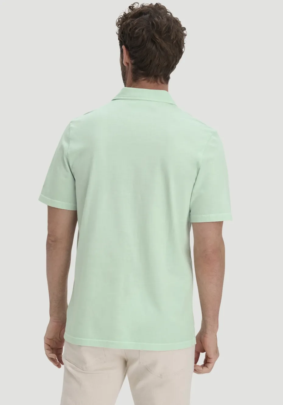hessnatur Jersey Polo Regular aus reiner Bio-Baumwolle von pastellmint Sale