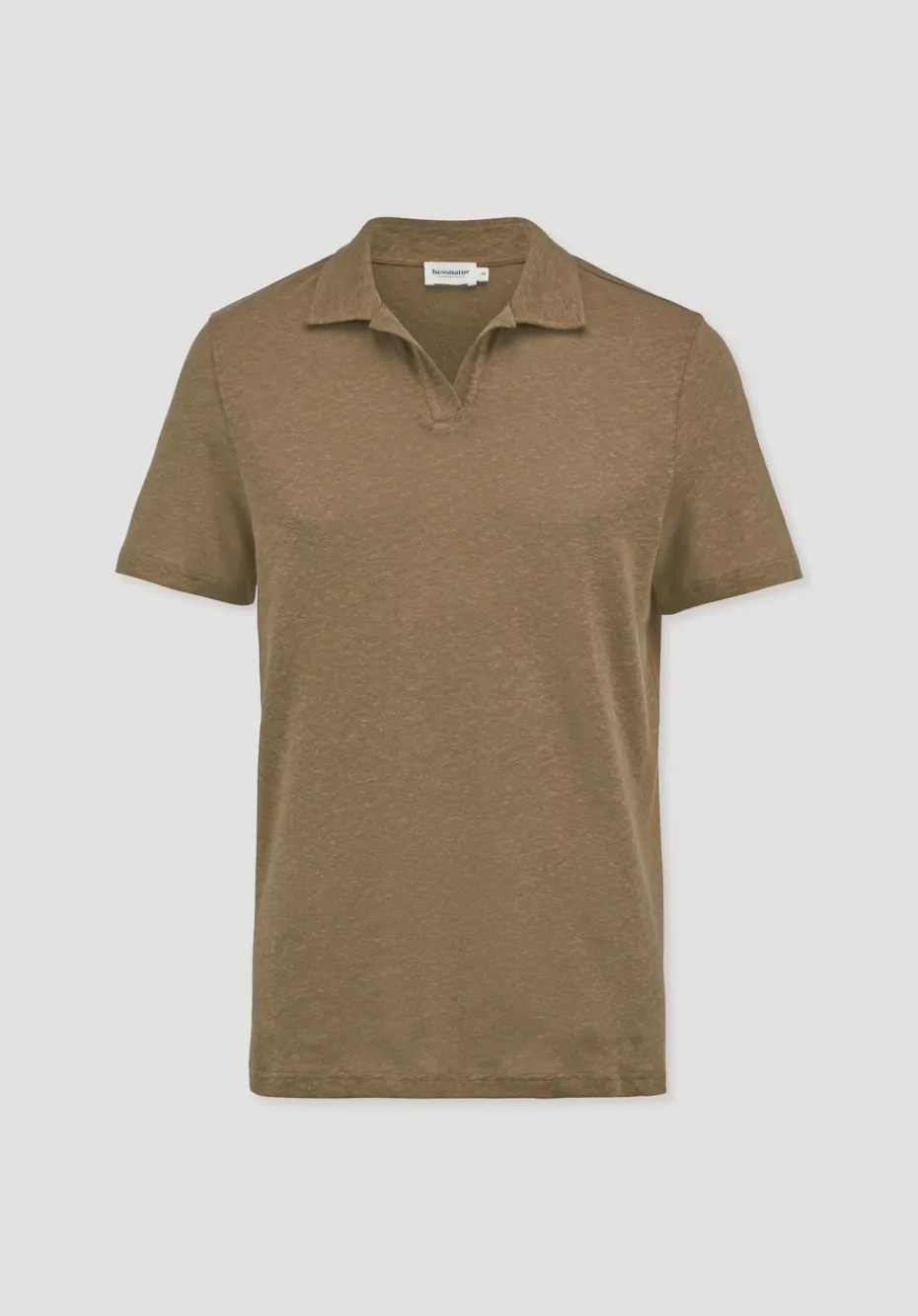 hessnatur Jersey Polo Relaxed aus Leinen und Bio-Baumwolle von camel