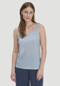hessnatur Jersey Top Relaxed aus TENCEL™ Lyocell mit Bio-Baumwolle von perlblau Clearance