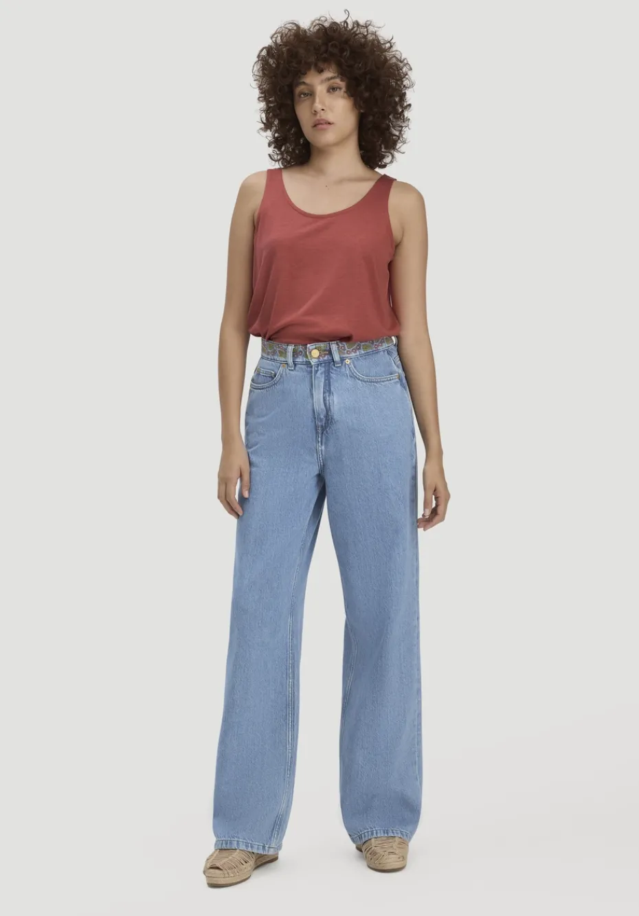 hessnatur Jersey Top Relaxed aus TENCEL™ Lyocell mit Bio-Baumwolle von terrakotta Outlet