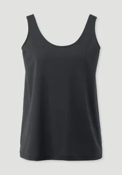 hessnatur Jersey Top Relaxed aus TENCEL™ Lyocell mit Bio-Baumwolle von schwarz Online