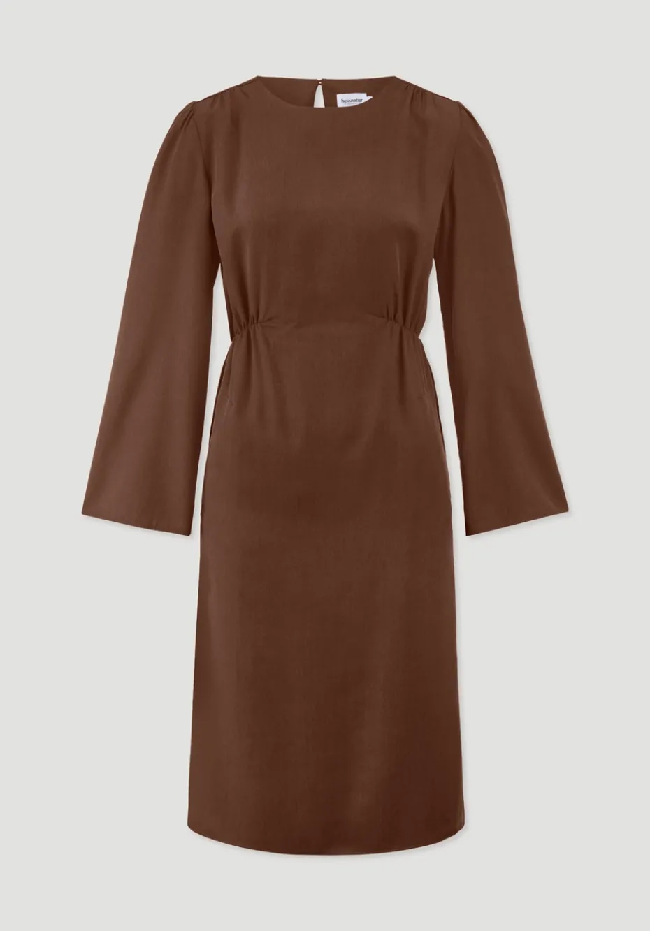 hessnatur Kleid Kniebedeckend aus reinem TENCEL™ Lyocell von dunkles rost Hot