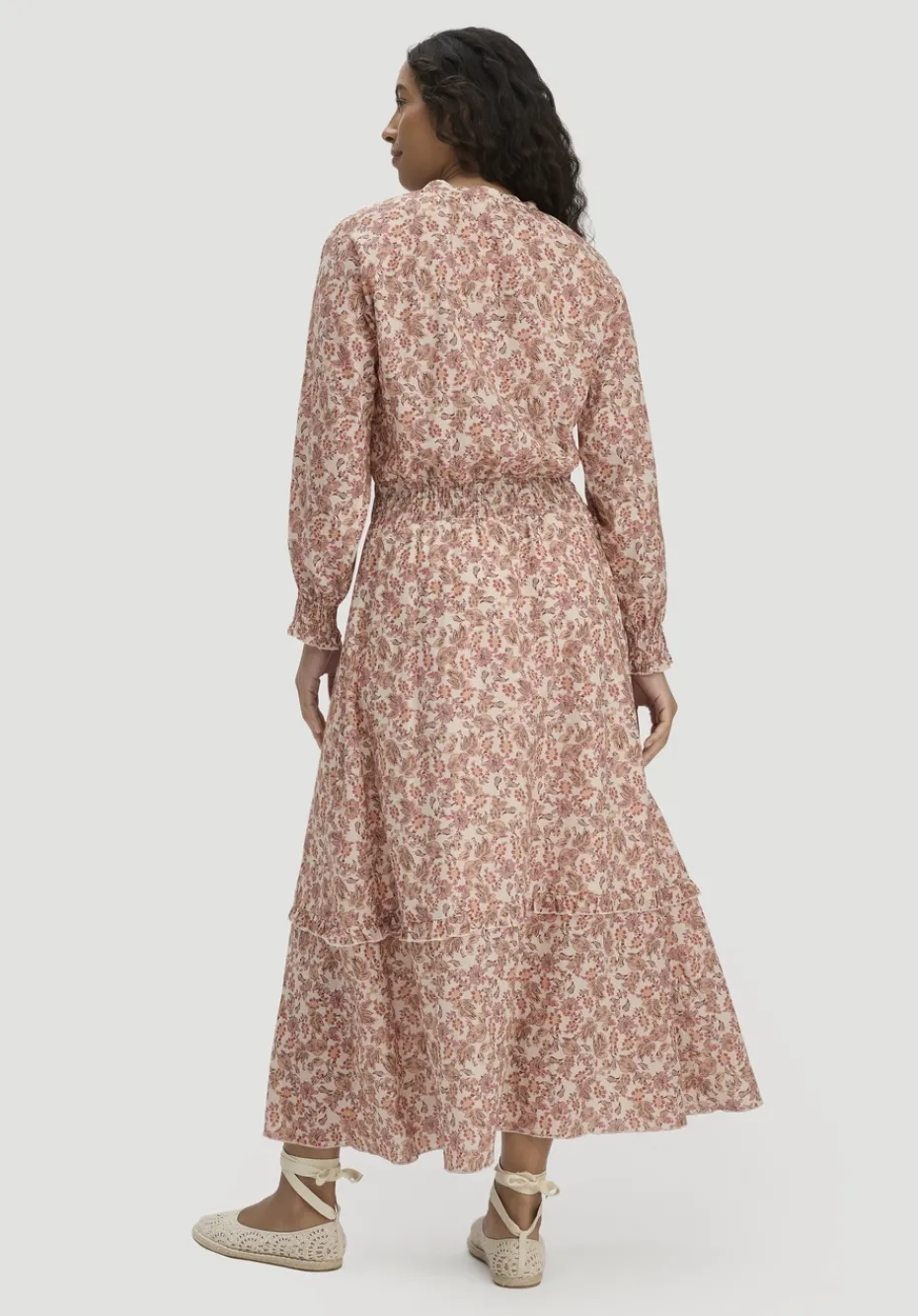 hessnatur Kleid mit Taillierung Maxi aus reiner Bio-Baumwolle von cocos Online