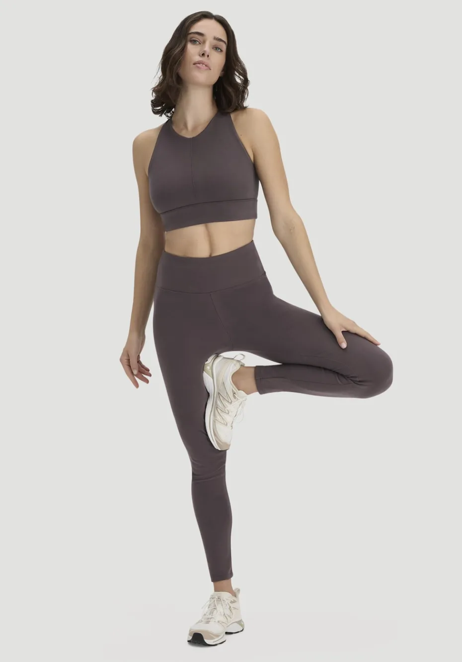 hessnatur Leggings High Waist ACTIVE COMFORT aus Bio-Baumwolle von mauvebraun Online