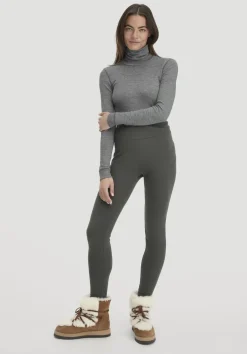 hessnatur Leggings High Waist ACTIVE COMFORT aus Bio-Baumwolle von tannengrün New