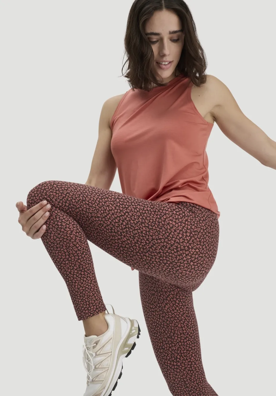 hessnatur Leggings Medium Cut ACTIVE LIGHT aus Bio-Baumwolle von mauvebraun Outlet
