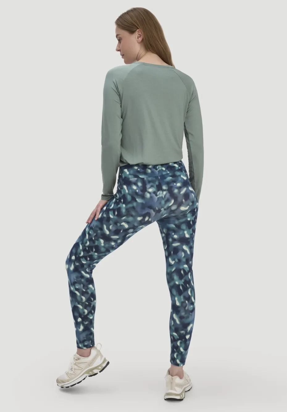 hessnatur Leggings Medium Cut ACTIVE LIGHT aus Bio-Baumwolle von schieferblau Sale