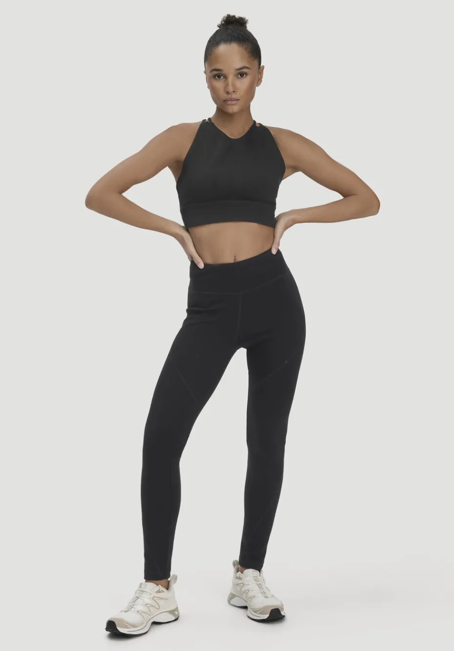 hessnatur Leggings Medium Cut ACTIVE FUNCTIONAL aus Bio-Merinowolle und Bio-Baumwolle von schwarz Best