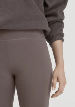 hessnatur Leggings Medium Cut ACTIVE LIGHT aus Bio-Baumwolle von dunkles mauve Best