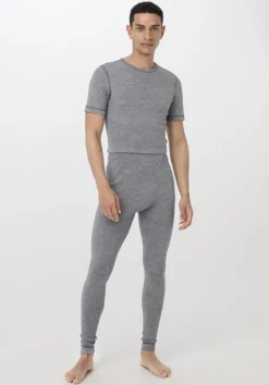 hessnatur Leggings Regular aus Bio-Baumwolle mit Bio-Merinowolle und Seide von anthrazit Hot