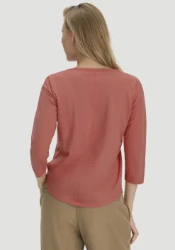 hessnatur Light Slub Longsleeve Relaxed aus reiner Bio-Baumwolle von pfirsichrot
