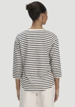 hessnatur Light Slub Streifen Longsleeve Relaxed aus reiner Bio-Baumwolle von marine New