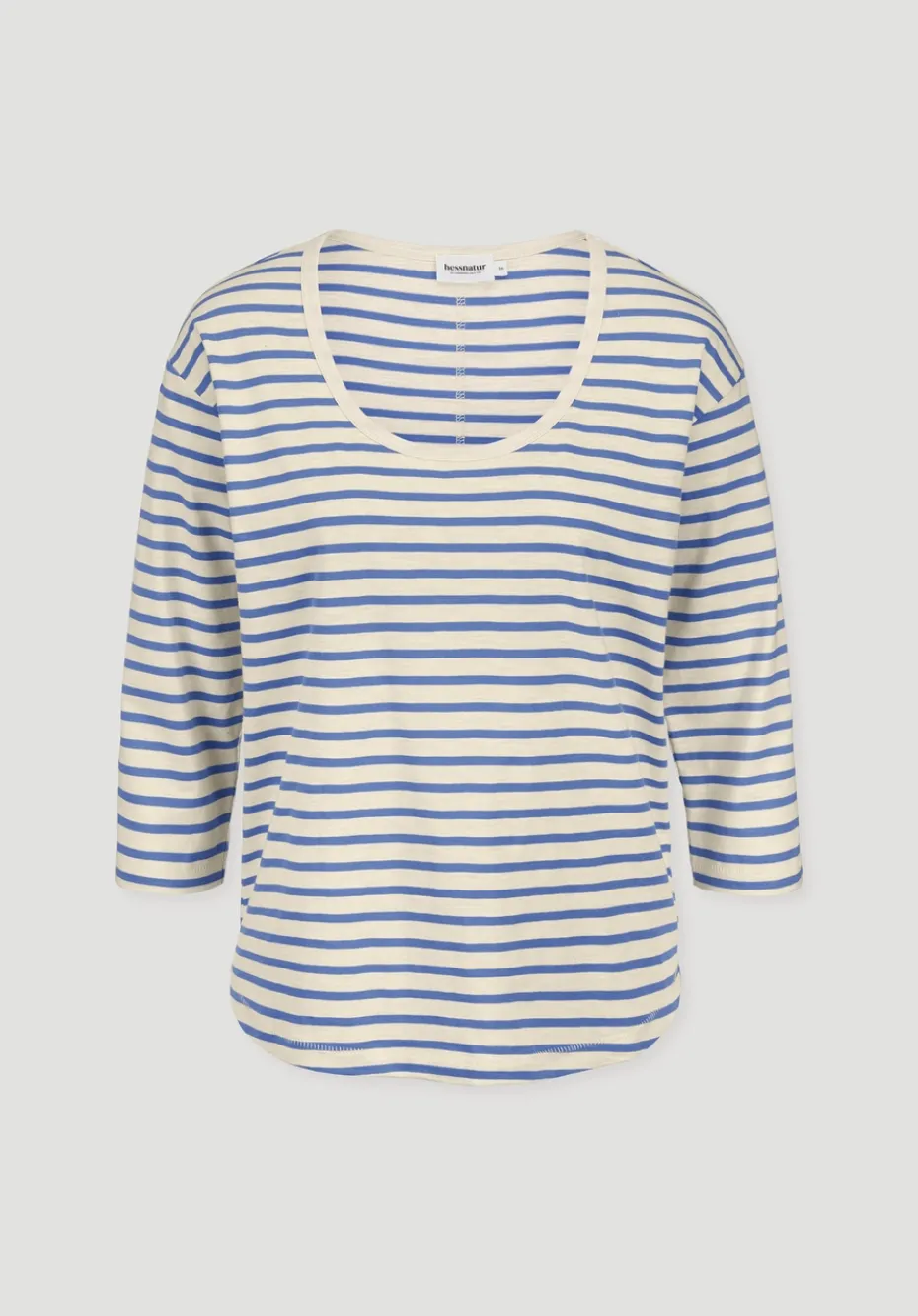 hessnatur Light Slub Streifen Longsleeve Relaxed aus reiner Bio-Baumwolle von kornblume Discount