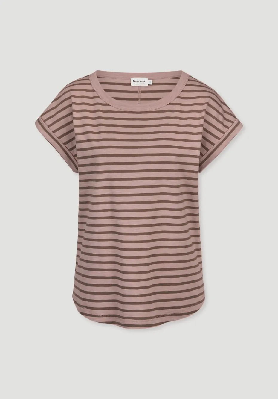 hessnatur Light Slub Streifen T-Shirt Relaxed aus reiner Bio-Baumwolle von rosé Clearance