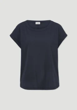 hessnatur Light Slub T-Shirt Relaxed aus reiner Bio-Baumwolle von marine Outlet