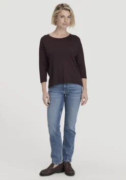 hessnatur Longsleeve Oversize aus TENCEL™ Lyocell mit Bio-Baumwolle von schwarzbeere Best