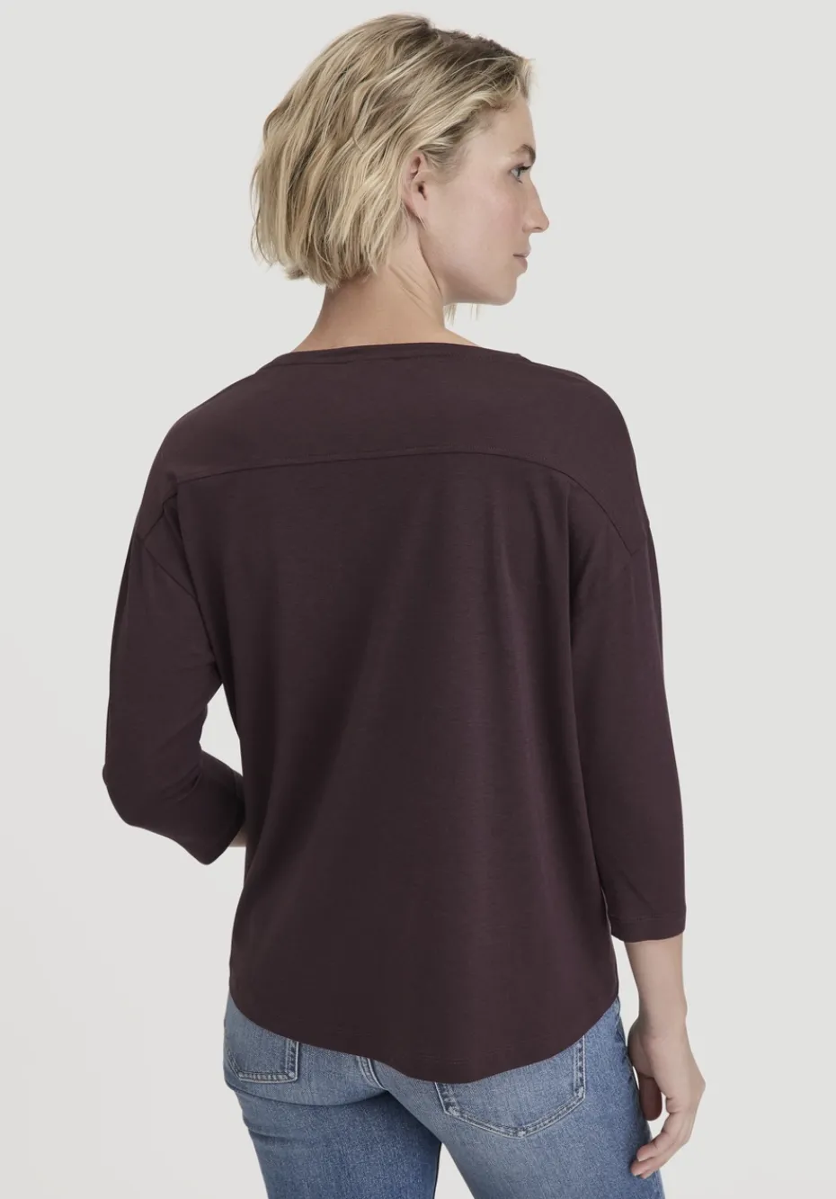 hessnatur Longsleeve Oversize aus TENCEL™ Lyocell mit Bio-Baumwolle von schwarzbeere Best