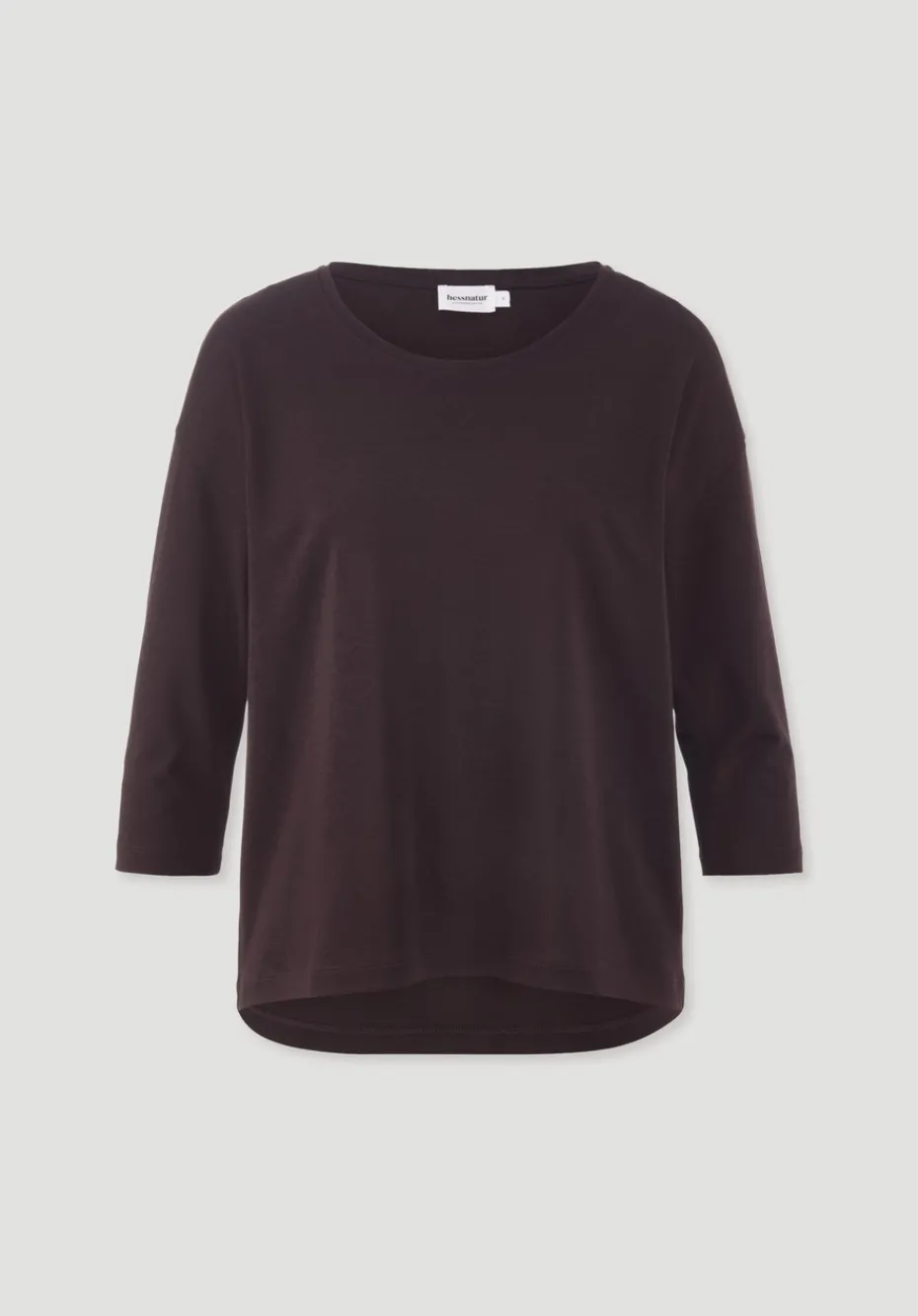 hessnatur Longsleeve Oversize aus TENCEL™ Lyocell mit Bio-Baumwolle von schwarzbeere Best