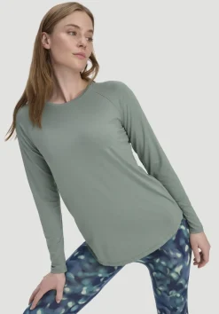 hessnatur Longsleeve Regular ACTIVE COMFORT aus TENCEL™ Lyocell von mattgrün Clearance