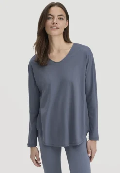 hessnatur Longsleeve Relaxed ACTIVE LIGHT aus reiner Bio-Baumwolle von schieferblau Online