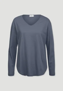 hessnatur Longsleeve Relaxed ACTIVE LIGHT aus reiner Bio-Baumwolle von schieferblau Online