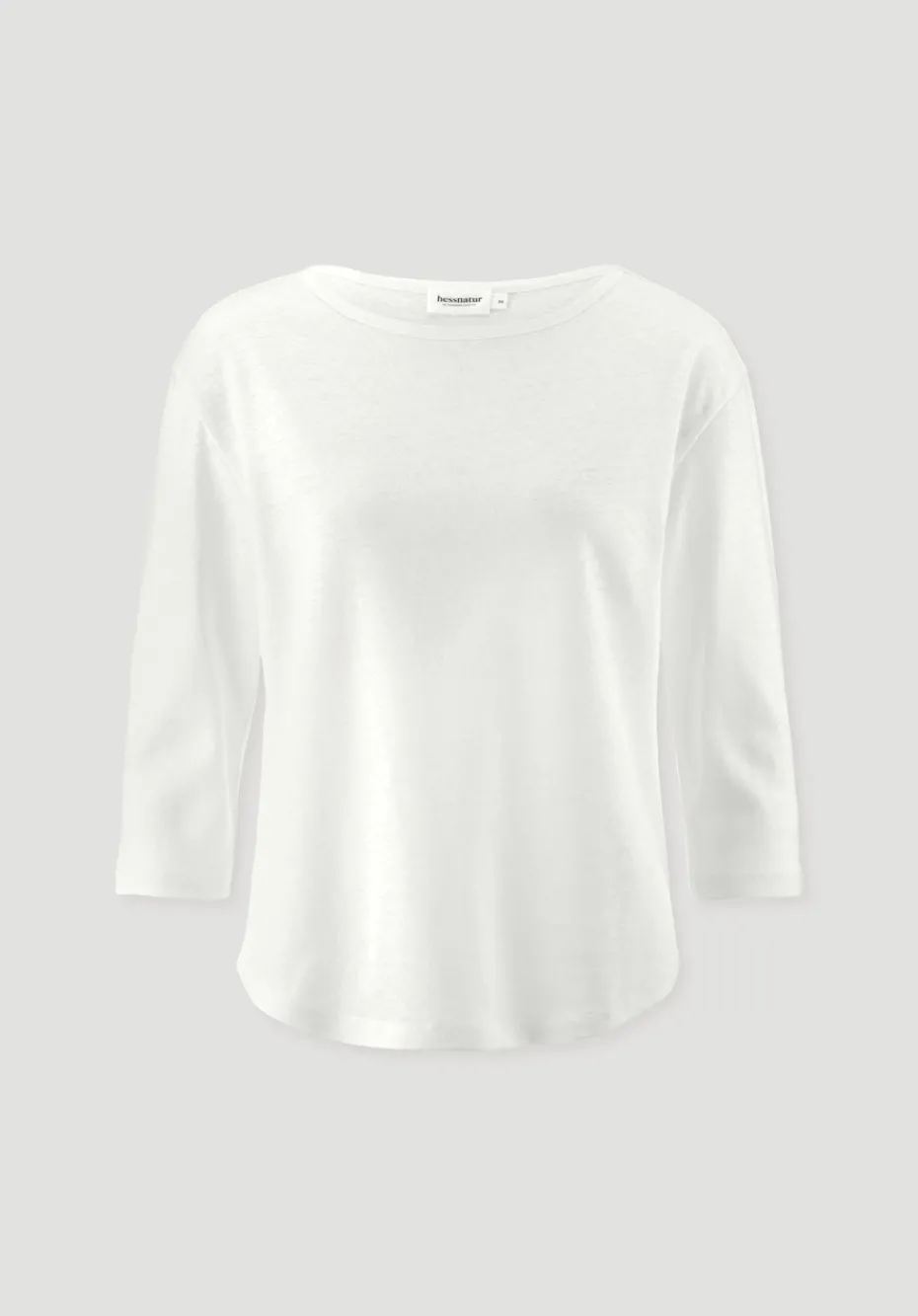 hessnatur Longsleeve Relaxed aus Leinen mit reiner Bio-Baumwolle von naturweiss Discount