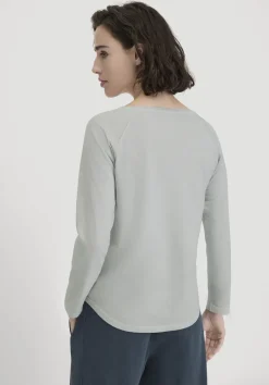 hessnatur Longsleeve Relaxed aus reiner Bio-Baumwolle von nebelgrau Outlet