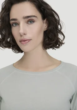 hessnatur Longsleeve Relaxed aus reiner Bio-Baumwolle von nebelgrau Outlet
