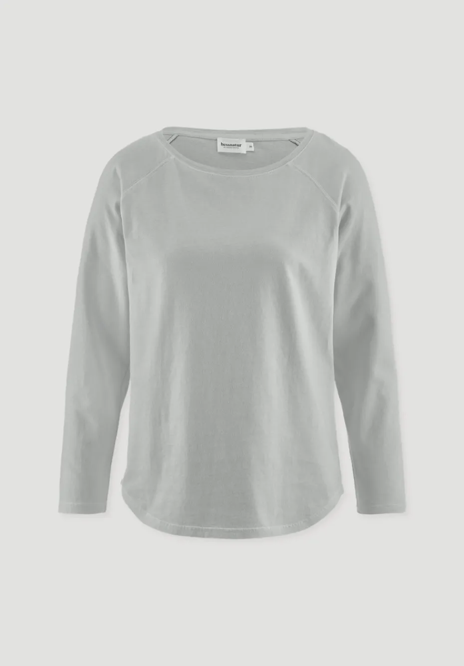 hessnatur Longsleeve Relaxed aus reiner Bio-Baumwolle von nebelgrau Outlet